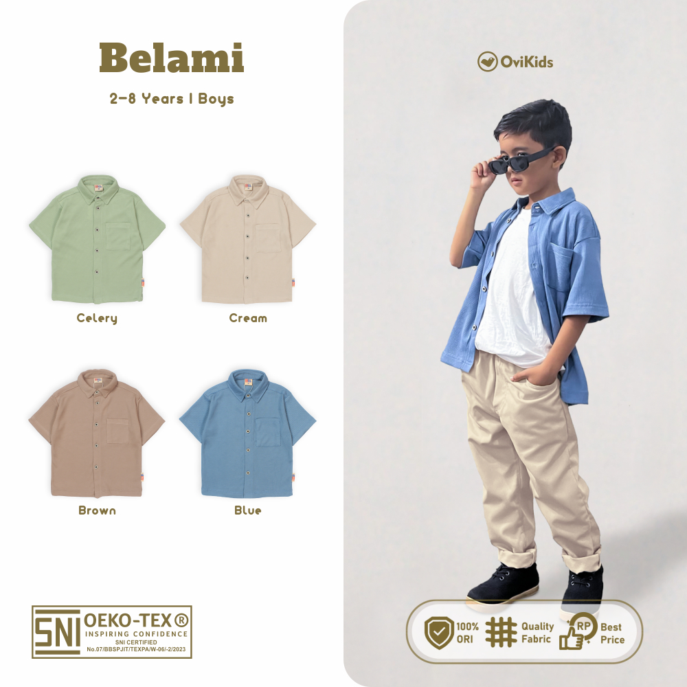 Kemeja Ovikids Belami - เสื้อเด็กชาย Hem เสื้อเด็กชาย เสื้อเด็ก 2-8 ปี