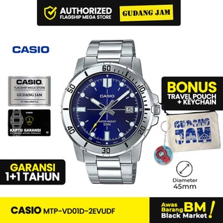 Casio Jam Tangan Pria Bisnis MTP-VD01D-2EVUDF Kasual Harian