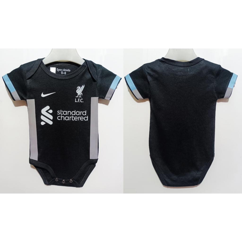 Romper เสื้อผ้าเด็กฟุตบอลจัมเปอร์ Jumpsuit LFC LIVERBIRD L1VERP00L YNWA - HOME 2024 2025 SEASON ใหม่