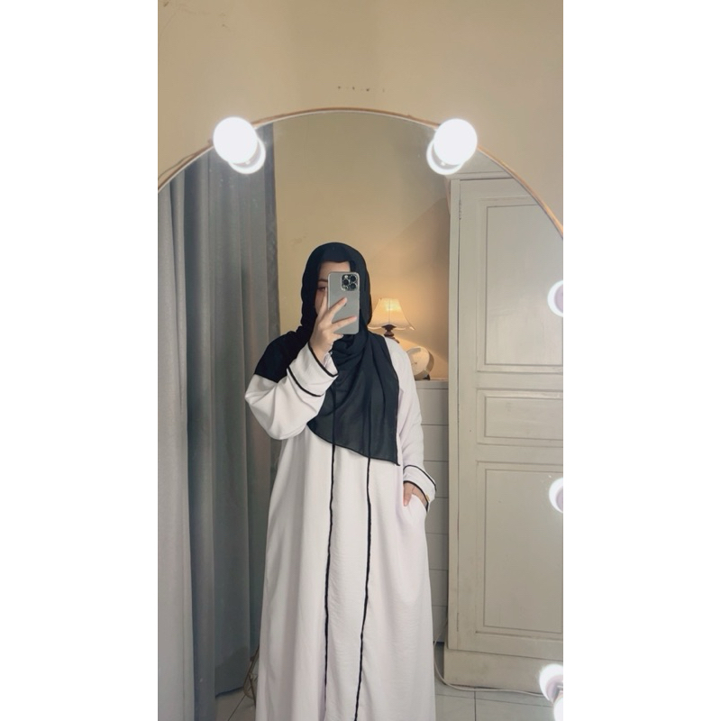 PUTIH ฮามีดา Abaya||วัยรุ่นผู้ใหญ่ Abaya||Abaya List สีขาว