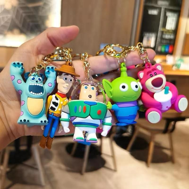 GANTUNGAN 3D CARTOON DESIGN พวงกุญแจอะนิเมะ DISNEY DOLL TOY STORY BUZZ LIGHTYEAR WOODY ALIEN LOTSO M