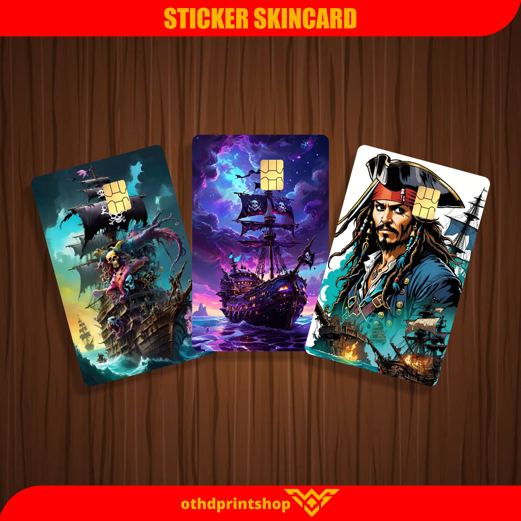 สติ๊กเกอร์ ATM สติ๊กเกอร์ Skincard ATM Emoney Flazz สติ๊กเกอร์แจ็คนกกระจอกสติ๊กเกอร์กันรอยการ์ดธีม