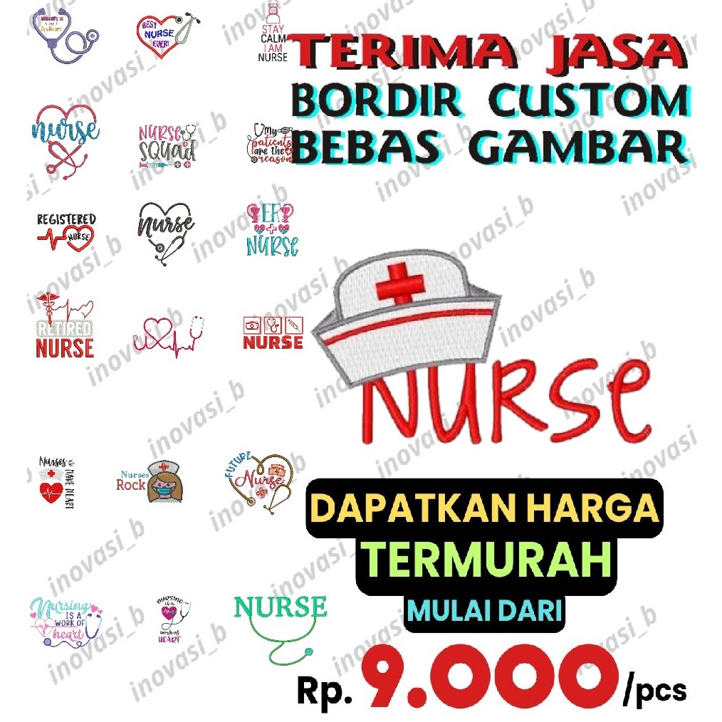 NURSE LOGO EMBLEM/BET EMBROIDERY PATCH (NURSE)