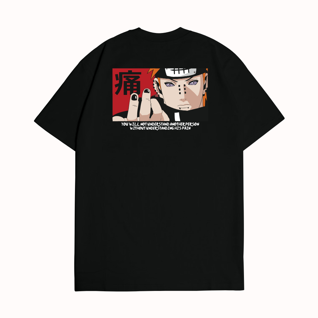 KRMK เสื้อยืด Unisex Distro เสื้ออะนิเมะภาพ NARUTO PAIN AKATSUKI
