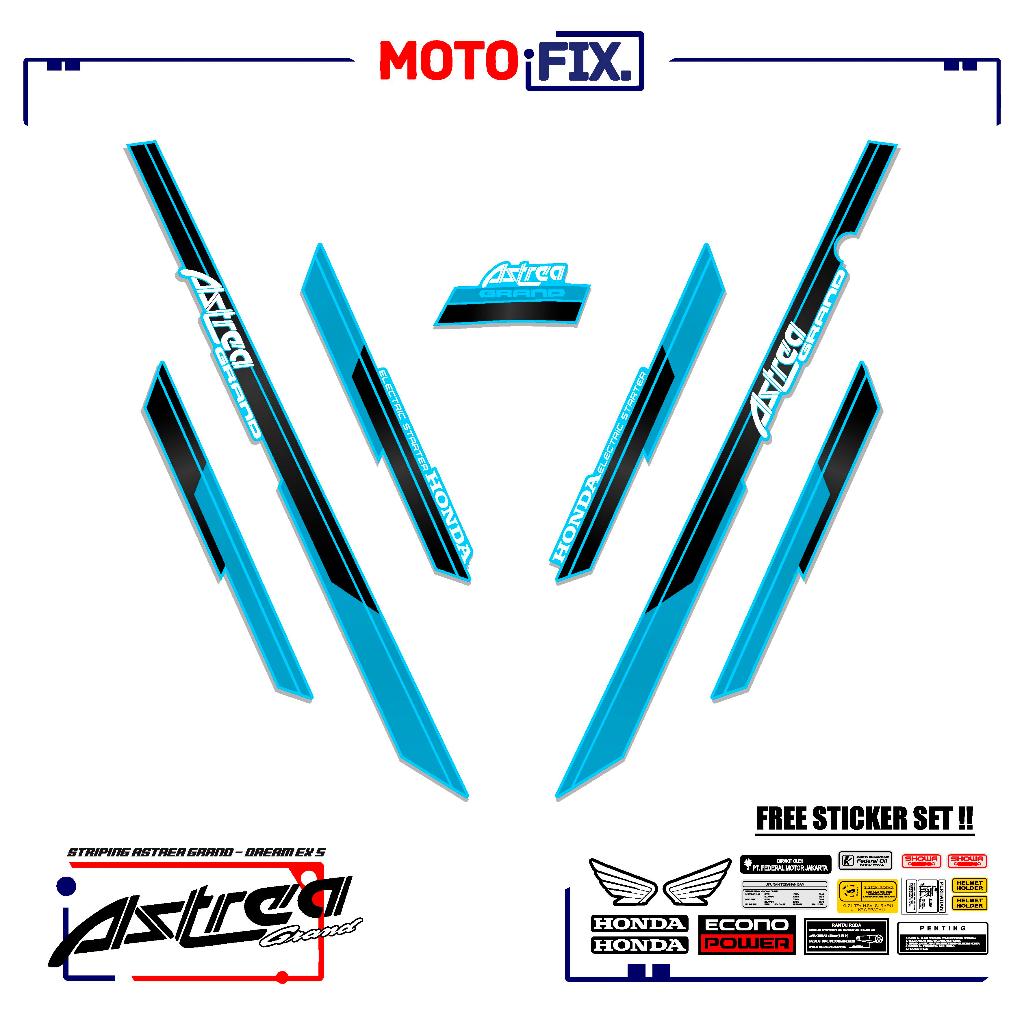 ASTREA GRAND / MT73 / SABIT / BULUS MOTORCYCLE STRIPING STICKER / OLD HONDA POLE STICKER 91-99 / VAR