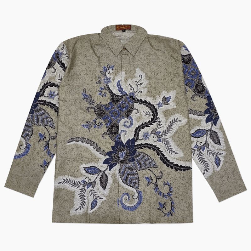 KEMEJA KATUN เสื้อบาติกแขนยาวผู้ชาย KA185 เนื้อผ้าฝ้าย ขนาด 4L