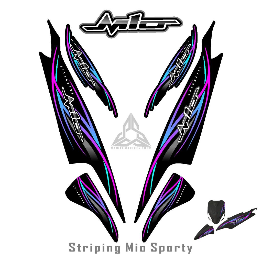 MIO OLD VARIATION STRIPING - สติ๊กเกอร์ MIO MIO