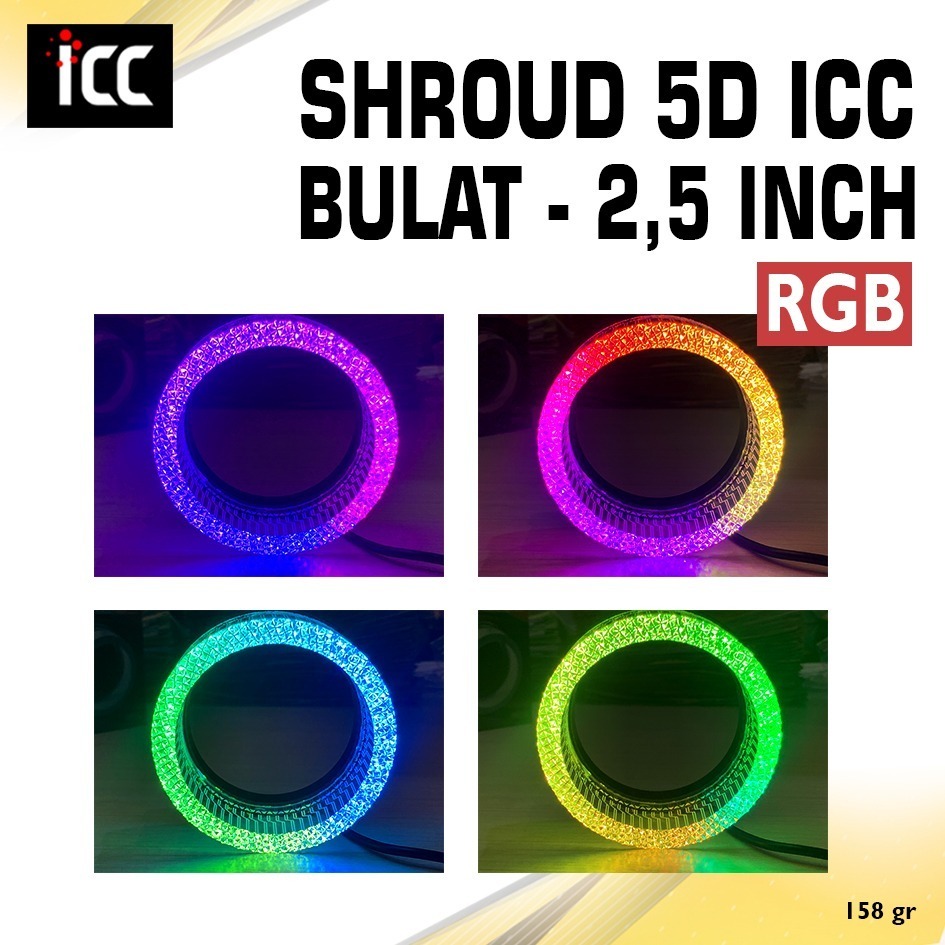 ต้นฉบับ SHROUD BMW SPORT ROUND ACRYLIC 5D CRYSTAL 2.5 INCH 210+ โหมด APPS PNP PROJIE BILED PROCJTOR 