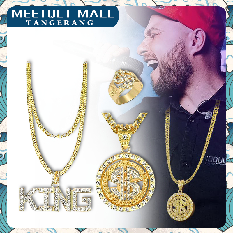 สร้อยคอสไตล์ Rapper Hip-Hop - เครื่องประดับสร้อยคอจี้ Hip-Hop - Rapper Dollar Sign รูปแบบสร้อยคอเครื