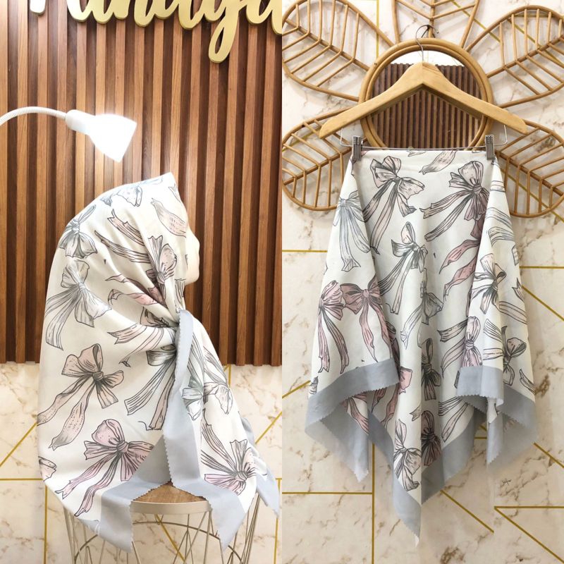 ผ้าพันคอหรูหรา (371) Abstract Motifquare Veil | ดีไซน์อินเทรนด์และสี