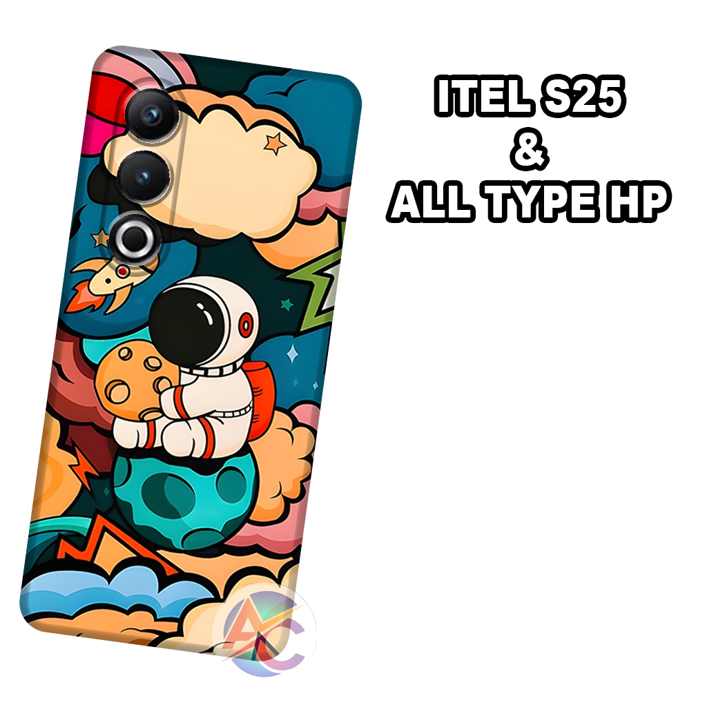 AC44/Softcase Procamera สําหรับ Itel s25 ล่าสุด 2024/Quality Case/Nasa Motif/เคสยางยืดหยุ่น/เคสนิ่ม/