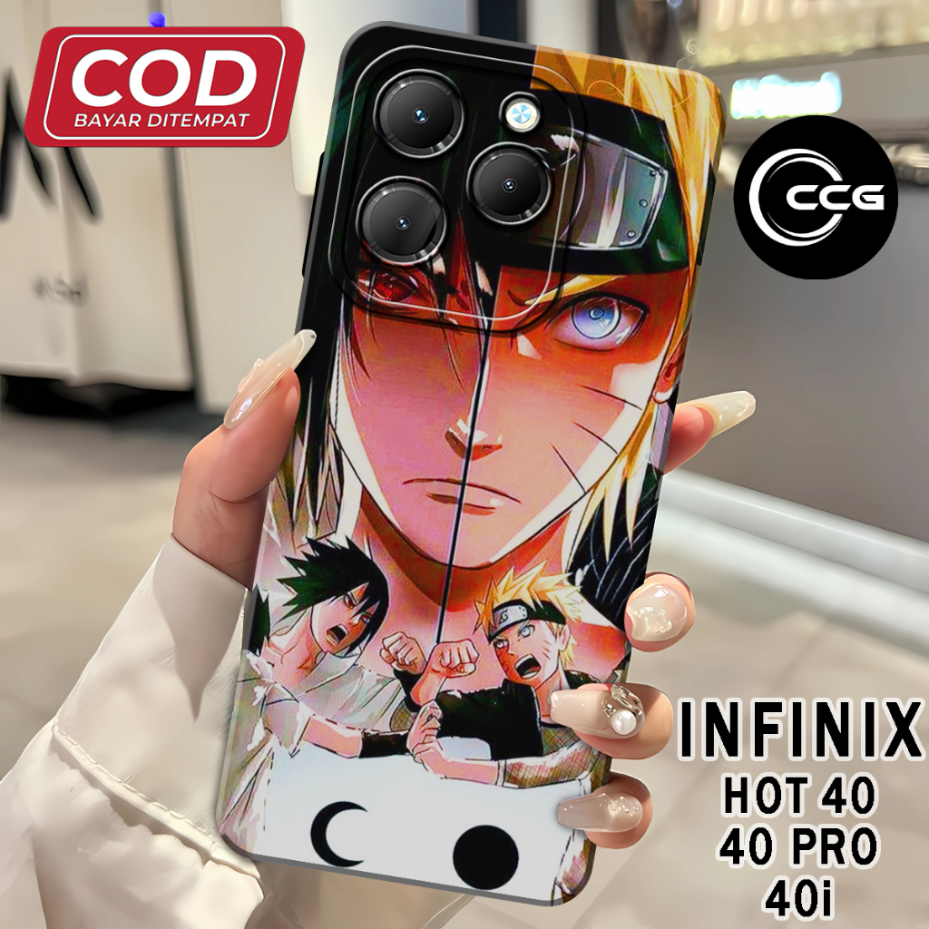 ( CCG 8 ) Softcase ซิลิโคน hp เต็มยางยืดหยุ่นสําหรับ infinix hot 40 l hot 40i l hot 40 pro Pro กล้อง