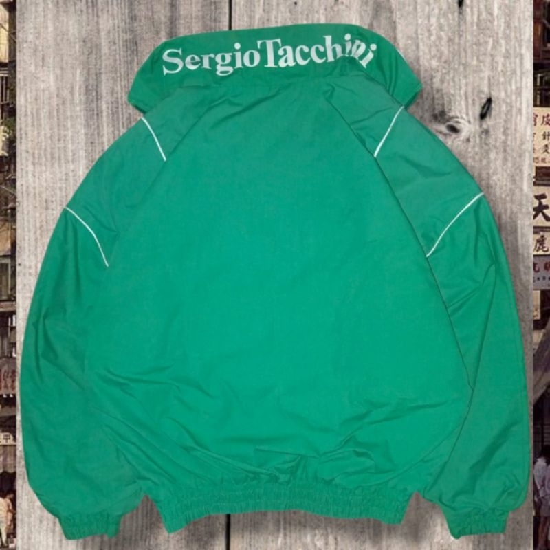 Sergio Tacchini Windbreaker โลโก้ใหญ่วินเทจ