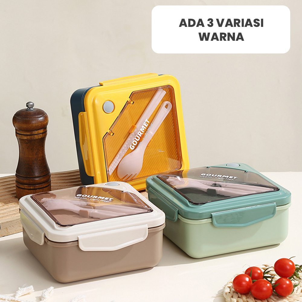 กล่องอาหารกลางวัน ตะเกียบส้อม Gourmet Free Bpa Free