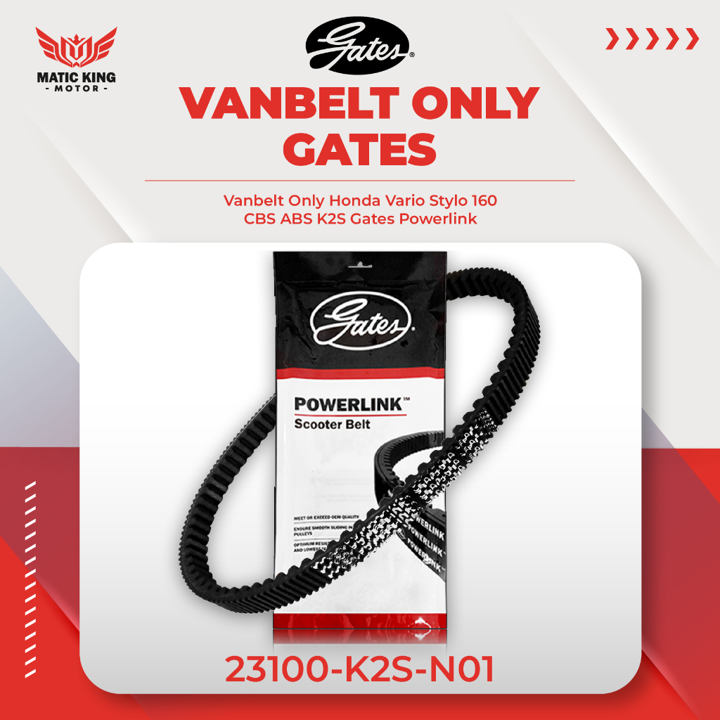 Gates Powerlink Vanbelt V Belt Vario 160 K2S SBD010HGI Made in Thailand