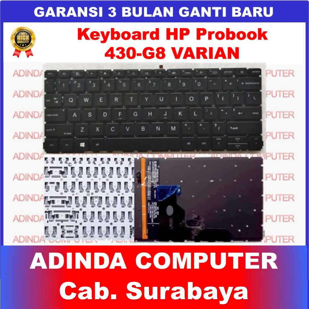 HP Probook 430-G8 430-G7 435-G7 435-G8 435R-G8 630-G8 Backlight Backlite Backlit คีย์บอร์ดเรืองแสง
