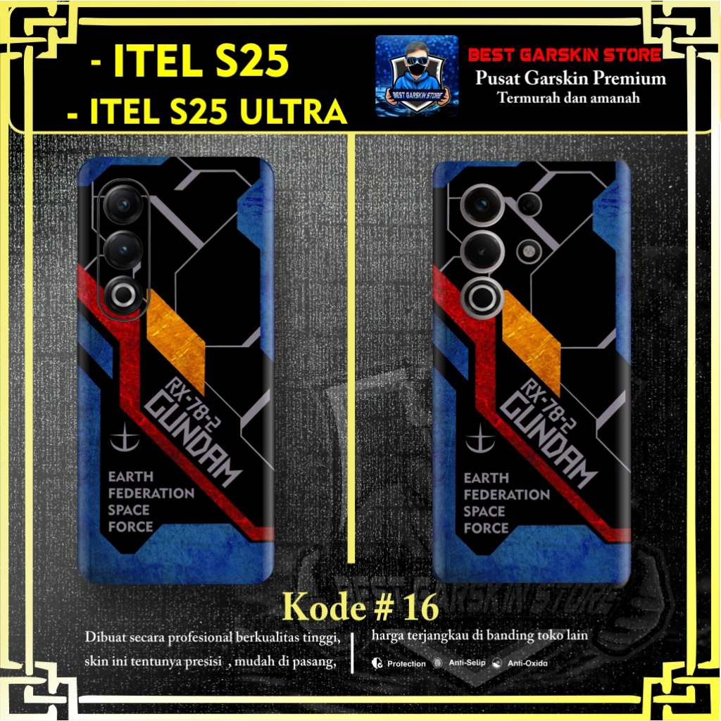 (บรรจุ 2 ชิ้น) สติ๊กเกอร์ Garskin ITEL S25- ITEL S25 ULTRA Motif 16-20 (สามารถขอภาพได้)