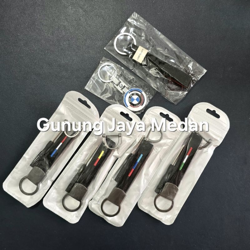 GANTUNGAN Mercedes Benz BMW Msport AMG พวงกุญแจหนังนิ่ม