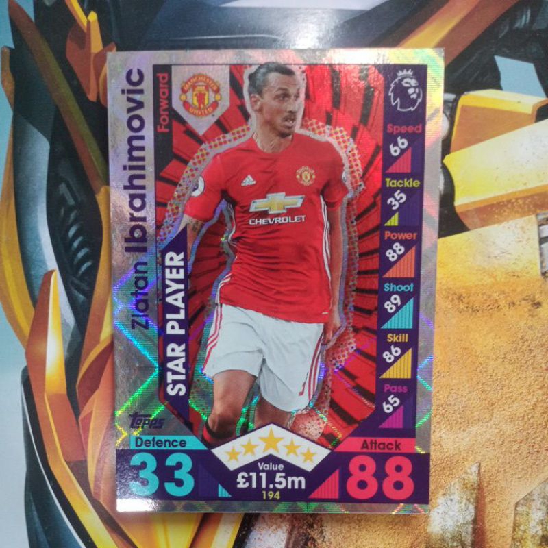 การ์ดนักเตะ Zlatan Ibrahimovic match