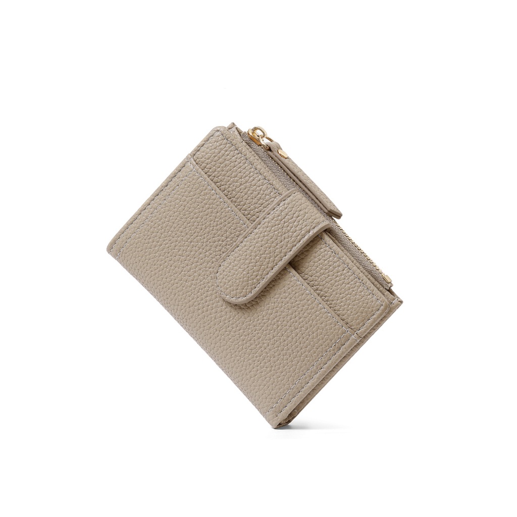 C2 Azkya Taupe Leather Wallet - กระเป๋าสตางค์หนังผู้หญิง