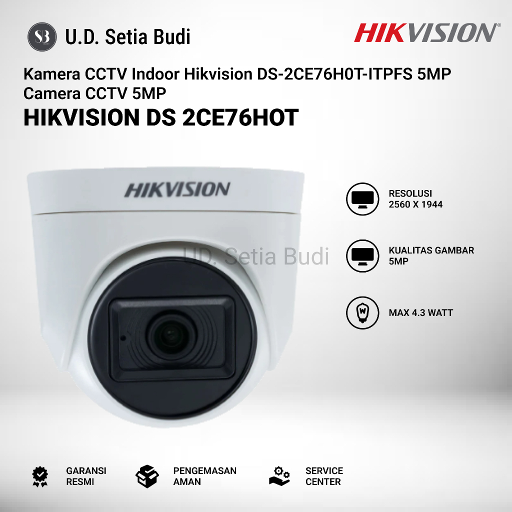 Hikvision DS-2CE76H0T-ITPFS กล้องวงจรปิดในร่ม 5MP กล้องวงจรปิด 5MP