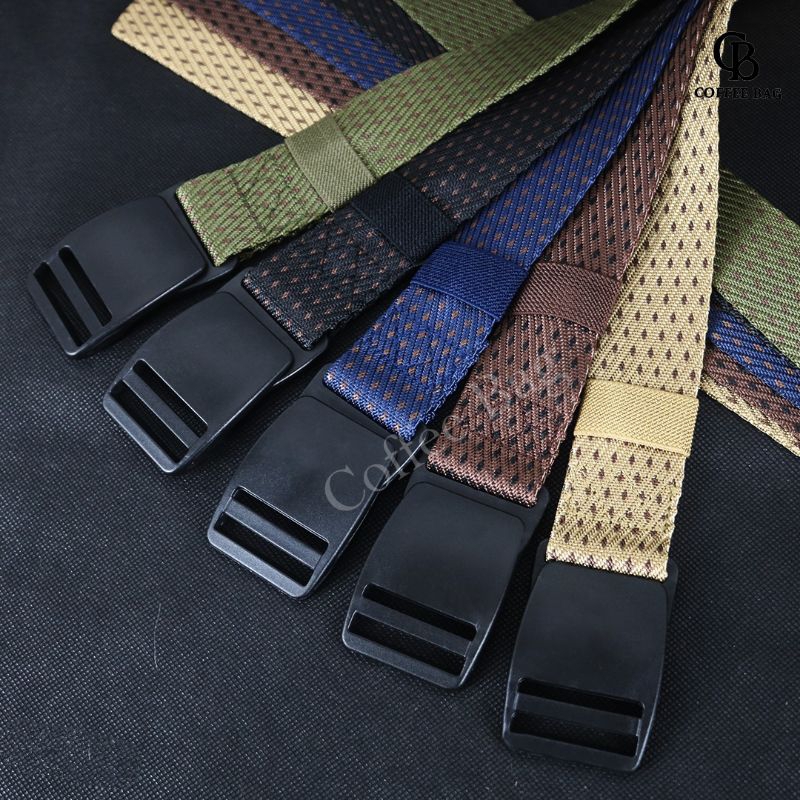 [CB] เข็มขัดผ้าใบไนลอนสําหรับผู้ชายและผู้หญิงพร้อมหัวพลาสติก-SIV