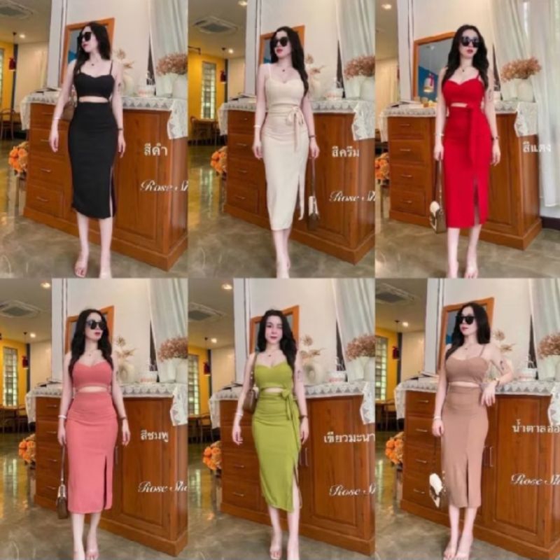 Rose Shop - Bangkok Womens Sexy Midi Tank Top Dress - 5