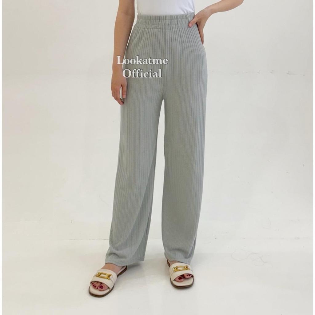 จัดส่งฟรี LOOKATMEOFFICIAL KIYORA PREMIUM LONG PANTS KNIT CULOTTS