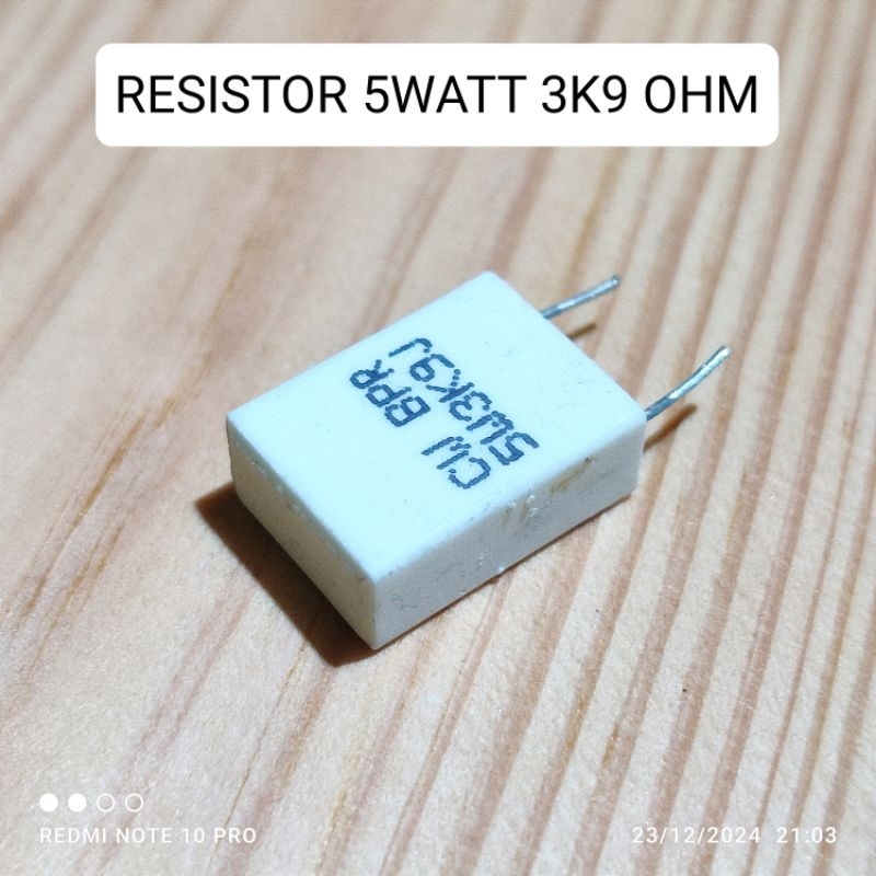 1 ชิ้น BPR 5W 5WATT 3k9 OHM ROHS RESISTOR