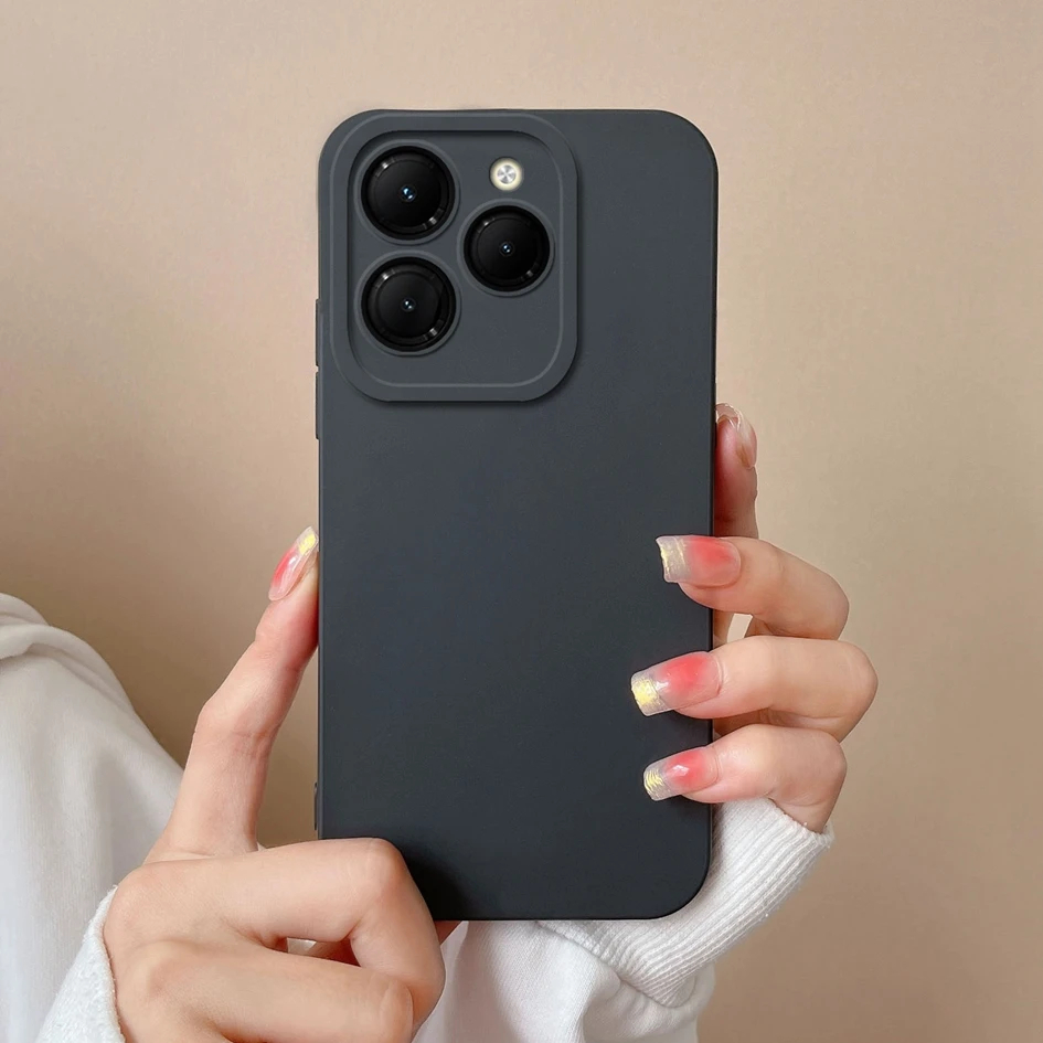 เคส Infinix Smart 8 - Hot 40i - เคส Spark 20 Softcase BLACK MATTE CAMERA PROTECTION Case Casing Hp I