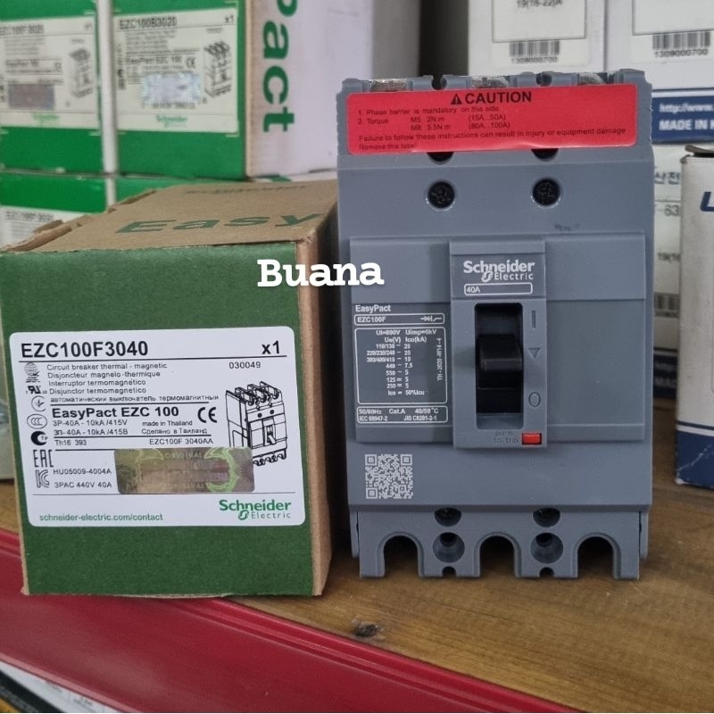 Schne*der MCCB เบรกเกอร์ EZC100F3040 3P 40A