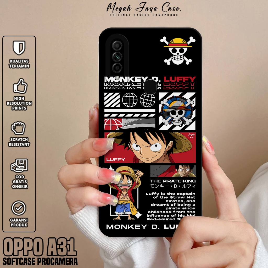 Softcase Hp Oppo A31 - Case Oppo A31 Motif ONE PIECE - Casing Oppo A31 - Silicone Hp Oppo A31 - Prot