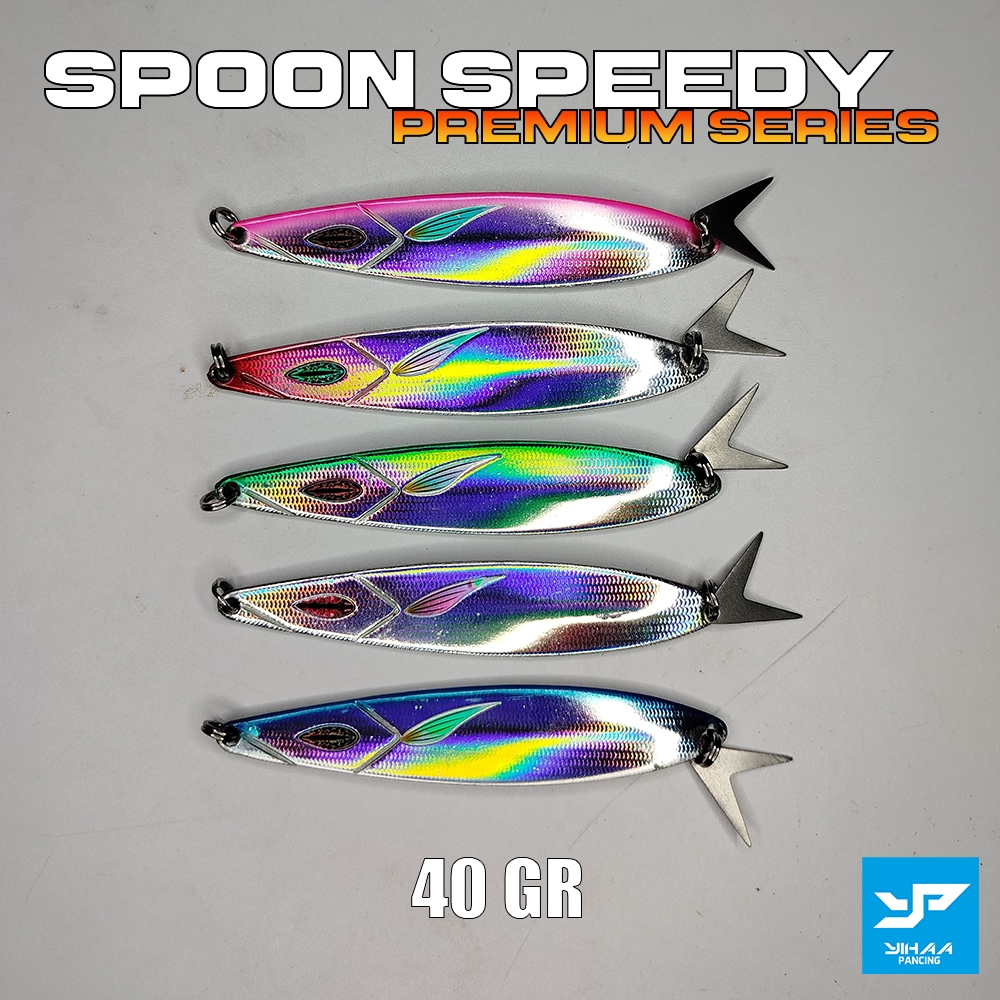 ช้อน SPEEDY PREMIUM สําหรับปลาเต็งกิริ ไก่ย่าง GT LADANG MARLIN SCREEN TUNA TONGKOL COBIA 40 กรัม