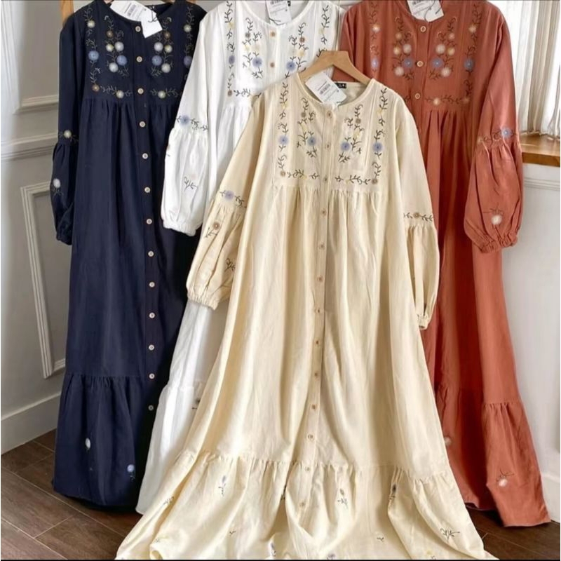 AMIRA MAXY CRINGKLE AIRFLOW GAMIS LD 110//LATEST LUXURY EMBROIDERED GAMIS