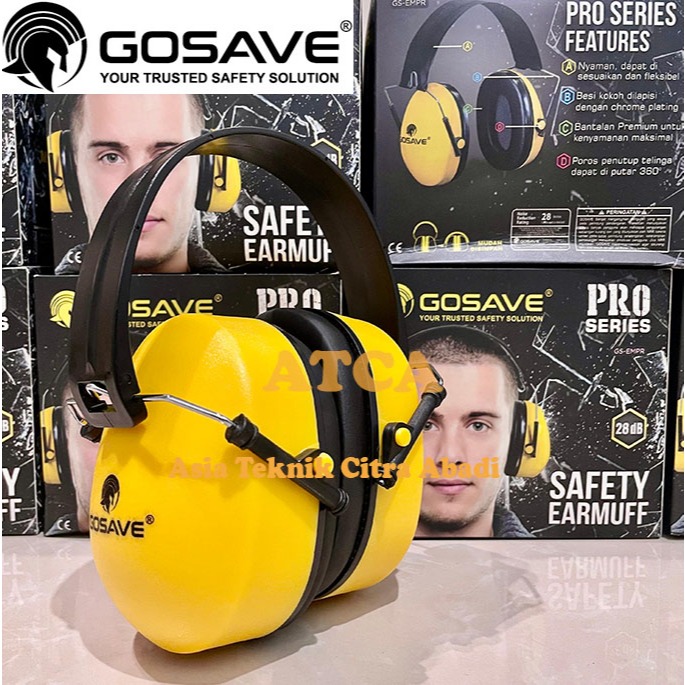 Gosave Earmuff Pro Safety Series / โครงการป้องกันหู 28DB