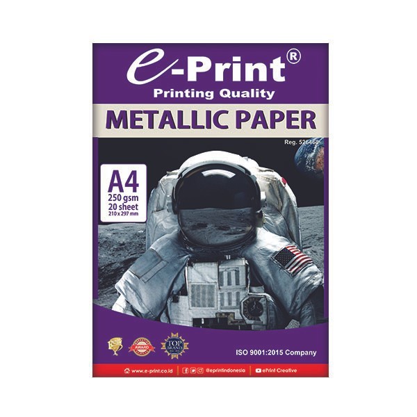 กระดาษเมทัลลิก E-Print A4 250แกรม / กระดาษภาพถ่าย
