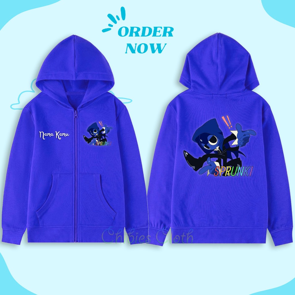 ล่าสุด SPRUNKI INCREDIBOX Jevin Animated Boys Zipper Jacket 589 - Chibies Cloth