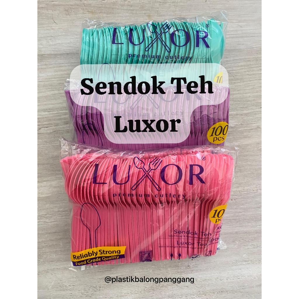 LUXOR TEA SPOON / COLORFUL PLASTIC Tea CONTENTTS 100 ชิ้น / PUDIN SPOON / SALAD SPOON