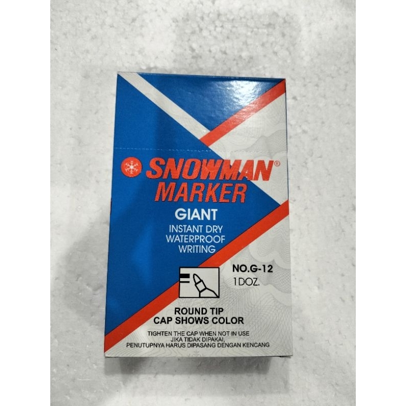 SNOWMAN BRAND G 12 MARKER PERMANENT MARKER CANOT BE ERASED MARKER