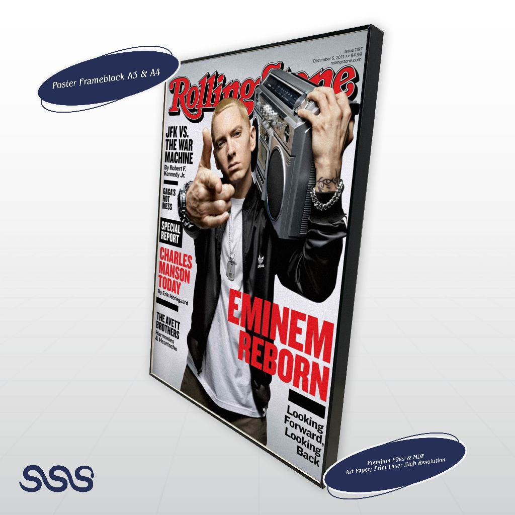 โปสเตอร์รีบอร์น EMINEM / โปสเตอร์ AESTHETIC / โปสเตอร์ FRAMEBLOCK