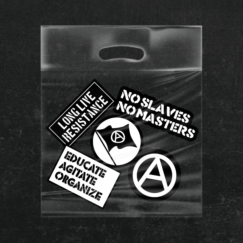 สติ๊กเกอร์ไวนิล Rebellion กันน้ํา Anarchy Activist