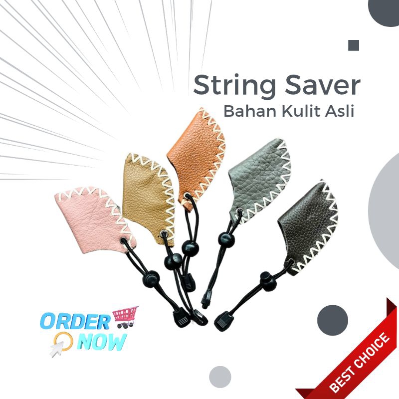 Leather String Saver - ตะขอเชือกหนังวัว