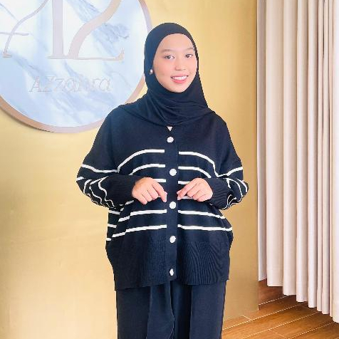 คาร์ดิแกน Azzahra แถบถักน้ํา - คาร์ดิแกน Givana