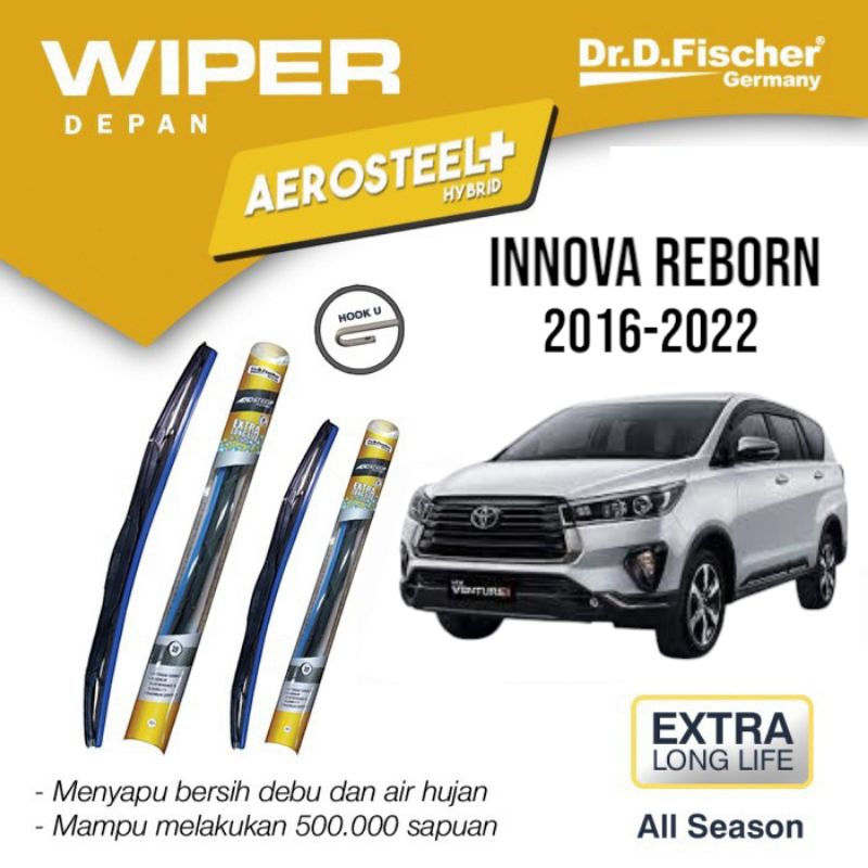 Innova REBORN CAR WINDSHIELD HYBRID WIPER 2016 2017 2018 2019 2020 2021 2022 Dr.D.Fischer 26" 16"