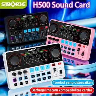 Siborie black white pink H500 Live soundcard Original 48V Audio USB External Sound Card Mixer Bluetooth for live Streaming Media