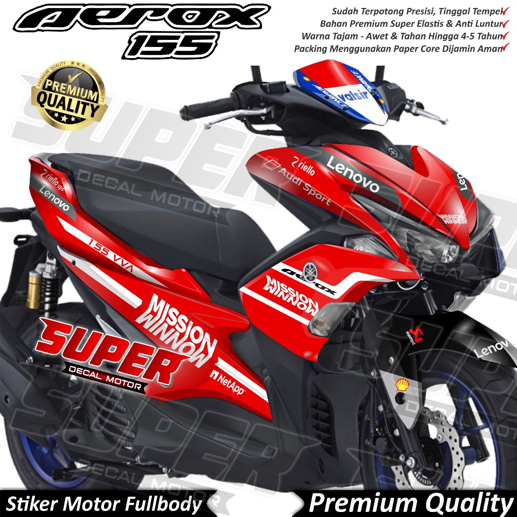 Yamaha Aerox Old Full Body Motorcycle Decal Sticker Mission Winnow Variation