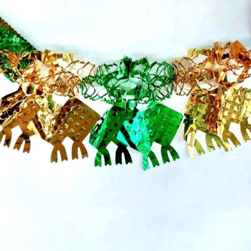 GANTUNGAN Metallic Garland moon star ketupat ตกแต่งเครื่องประดับ Eid al-Fitr ramada kareem Eid bunti