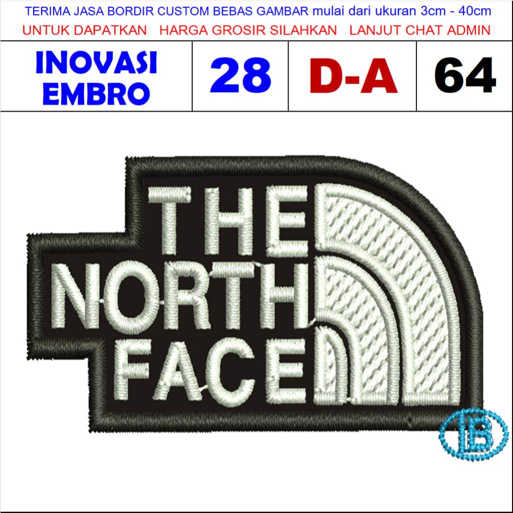 D-A64 โลโก้แบรนด์ EMBROIDERY PATCH - TH3-NORTH FACE TNF INNOVATION EMBRO TESTIMONI