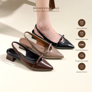 WINOD - Ivoria Mules Sepatu Wanita Kerja Heels 3cm Kondangan Wisuda