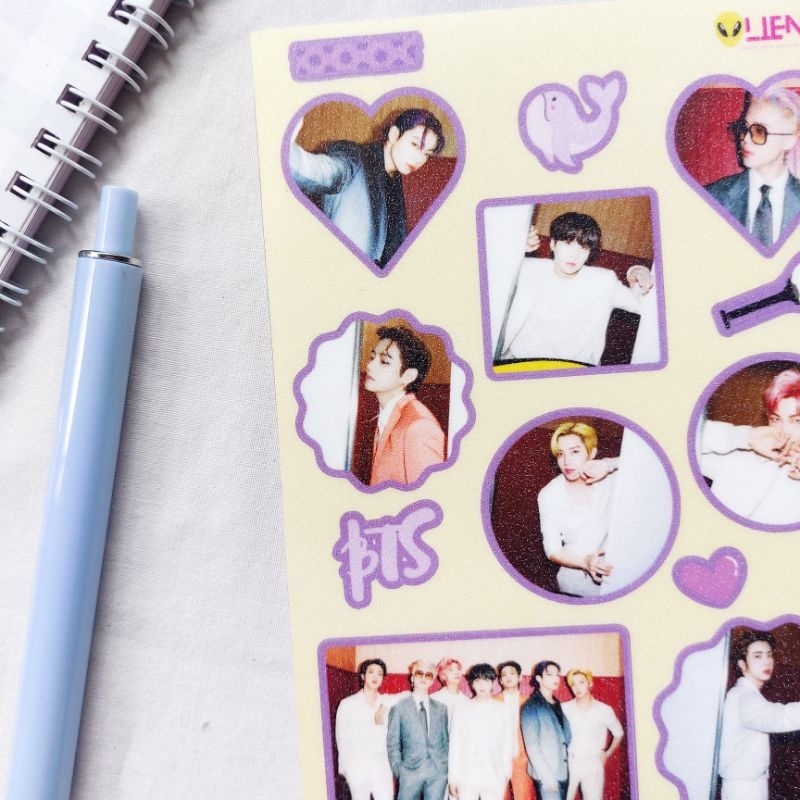 สติ๊กเกอร์ BTS GLITTER DECORATION A6 สติ๊กเกอร์